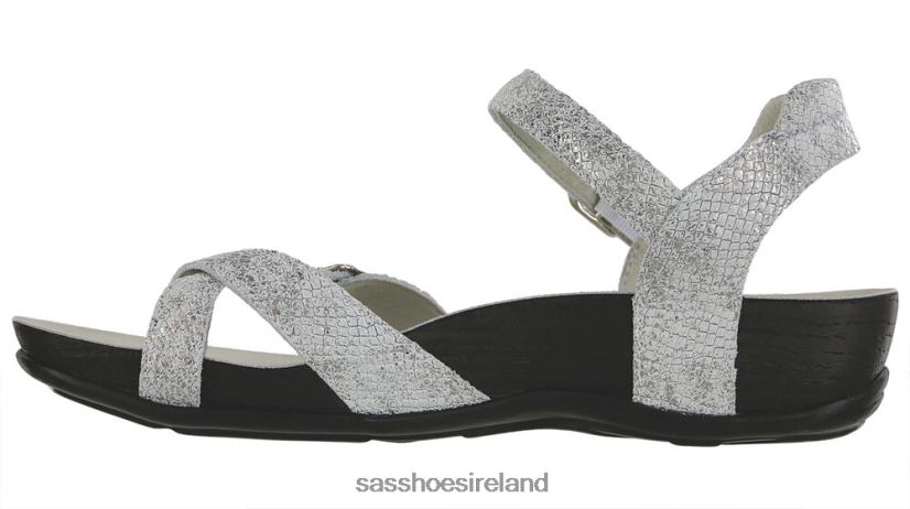 Women SAS Pampa Toe Loop Sandal Versatile X88N24136 Plata