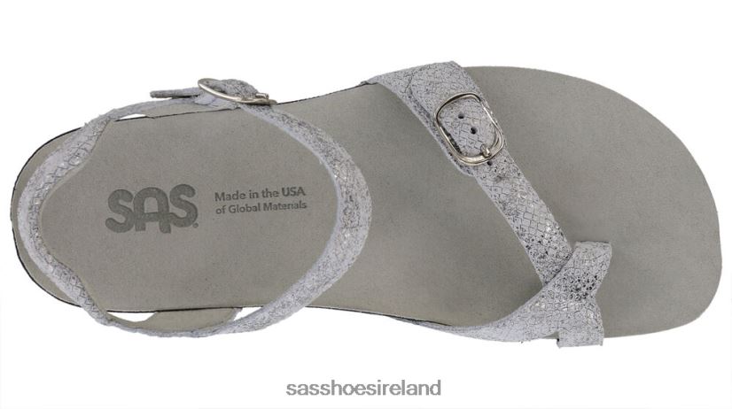 Women SAS Pampa Toe Loop Sandal Versatile X88N24136 Plata