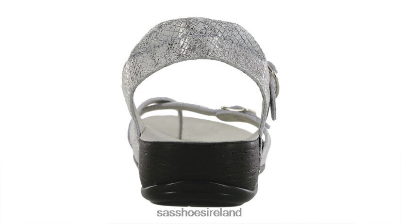 Women SAS Pampa Toe Loop Sandal Versatile X88N24136 Plata