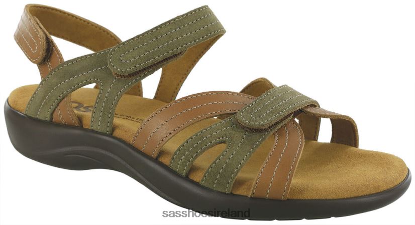 Women SAS Pier Heel Strap Sandal Versatile X88N2459 Desert Sage