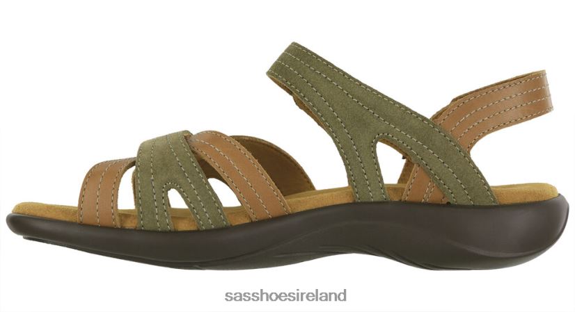 Women SAS Pier Heel Strap Sandal Versatile X88N2459 Desert Sage