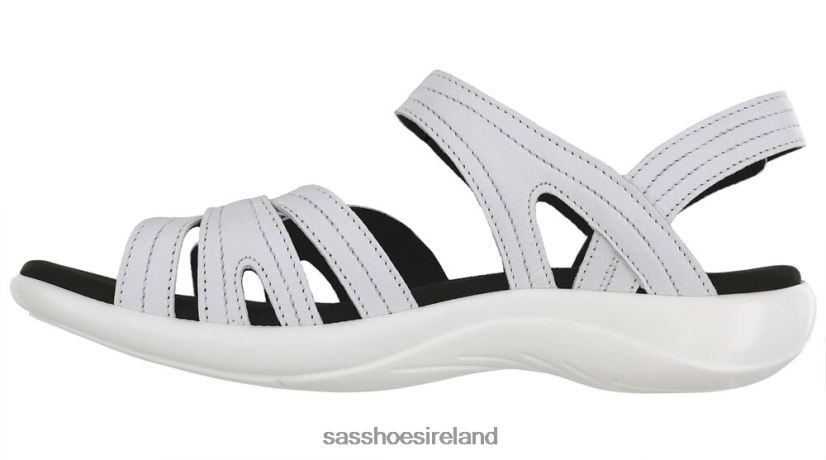 Women SAS Pier Heel Strap Sandal Versatile X88N2460 Chalk