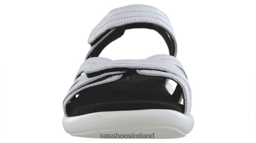 Women SAS Pier Heel Strap Sandal Versatile X88N2460 Chalk