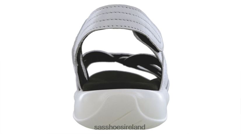 Women SAS Pier Heel Strap Sandal Versatile X88N2460 Chalk