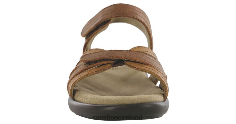 Women SAS Pier Heel Strap Sandal Versatile X88N2462 Sepia