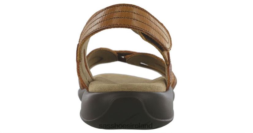 Women SAS Pier Heel Strap Sandal Versatile X88N2462 Sepia