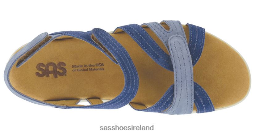 Women SAS Pier Heel Strap Sandal Versatile X88N2463 Oceania