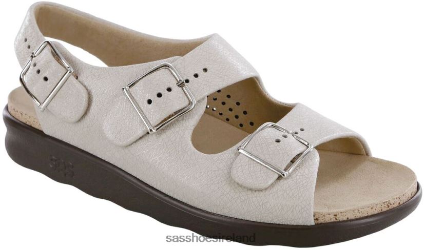 Women SAS Relaxed Heel Strap Sandal Versatile X88N24109 Web Linen