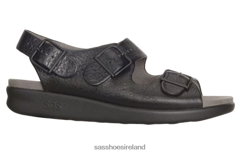 Women SAS Relaxed Heel Strap Sandal Versatile X88N24115 Black