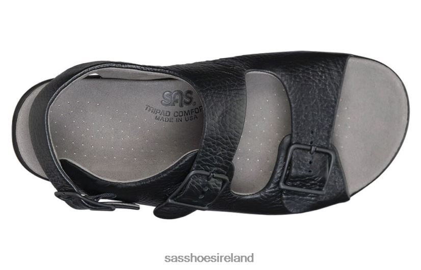 Women SAS Relaxed Heel Strap Sandal Versatile X88N24115 Black