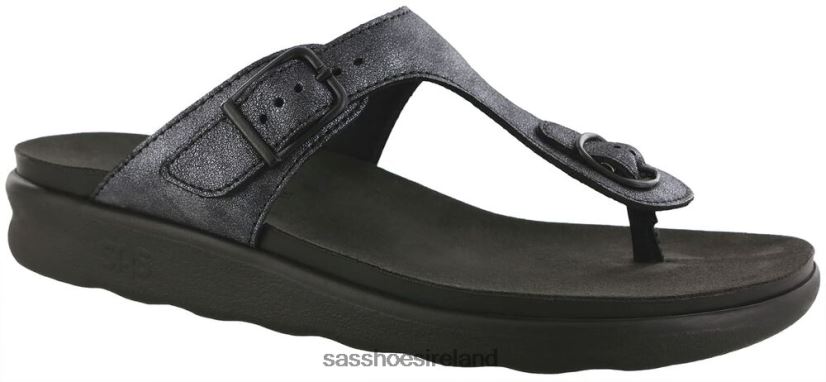 Women SAS Sanibel T-Strap Slide Sandal Versatile X88N2429 Smoke
