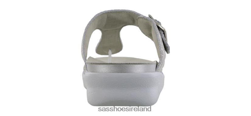 Women SAS Sanibel T-Strap Slide Sandal Versatile X88N247 Plata