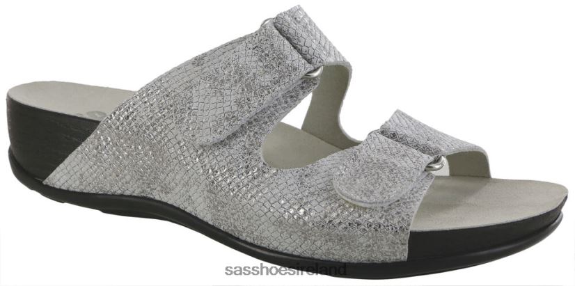 Women SAS Seaside Slide Sandal Versatile X88N2410 Plata