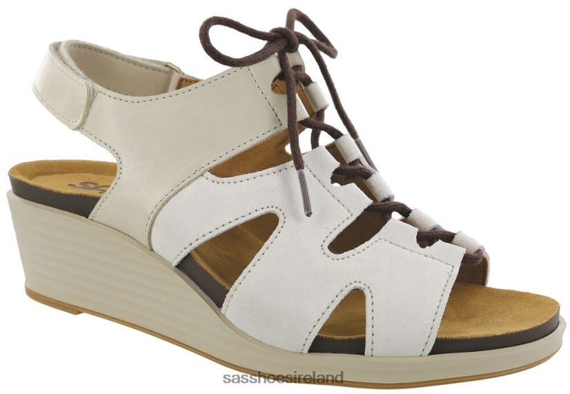 Women SAS Sedona Lace Up Wedge Sandal Versatile X88N24435 Driftwood