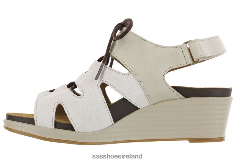 Women SAS Sedona Lace Up Wedge Sandal Versatile X88N24435 Driftwood