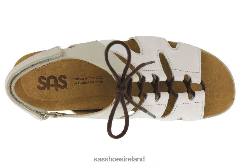 Women SAS Sedona Lace Up Wedge Sandal Versatile X88N24435 Driftwood