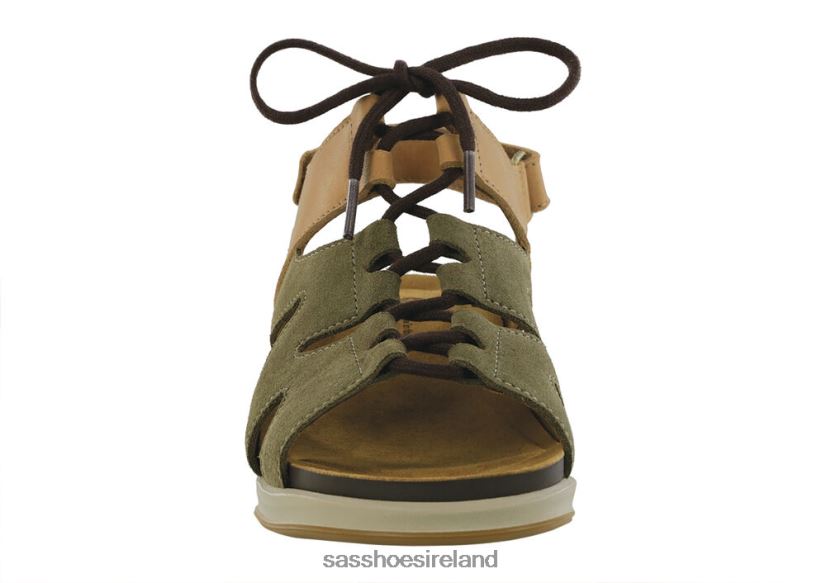 Women SAS Sedona Lace Up Wedge Sandal Versatile X88N24436 Sagebrush