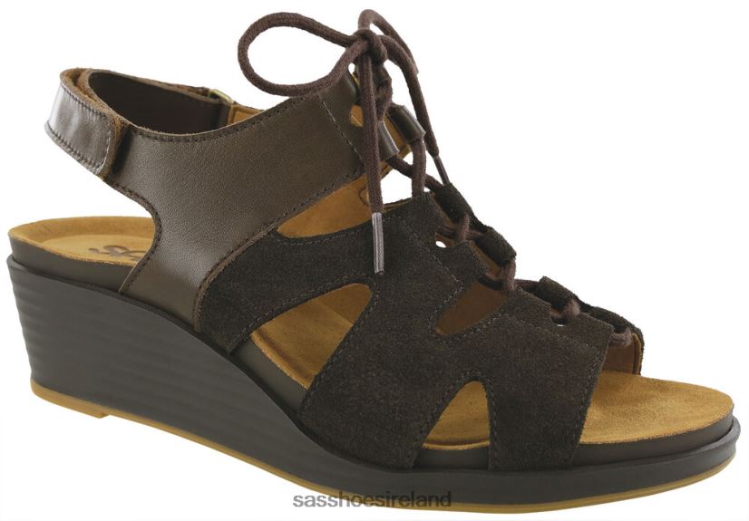 Women SAS Sedona Lace Up Wedge Sandal Versatile X88N24437 Woodlands