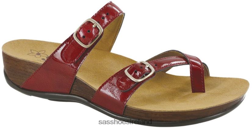 Women SAS Shelly Toe Loop Slide Sandal Versatile X88N24135 Lipstick