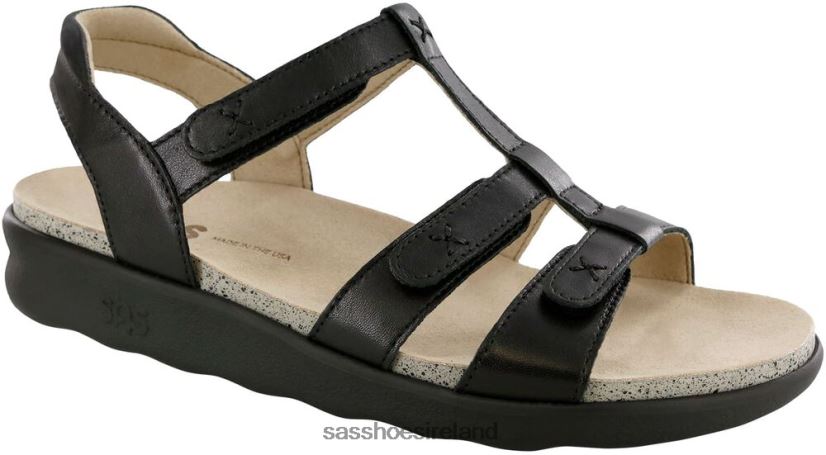 Women SAS Sorrento T-Strap Sandal Versatile X88N24156 Black