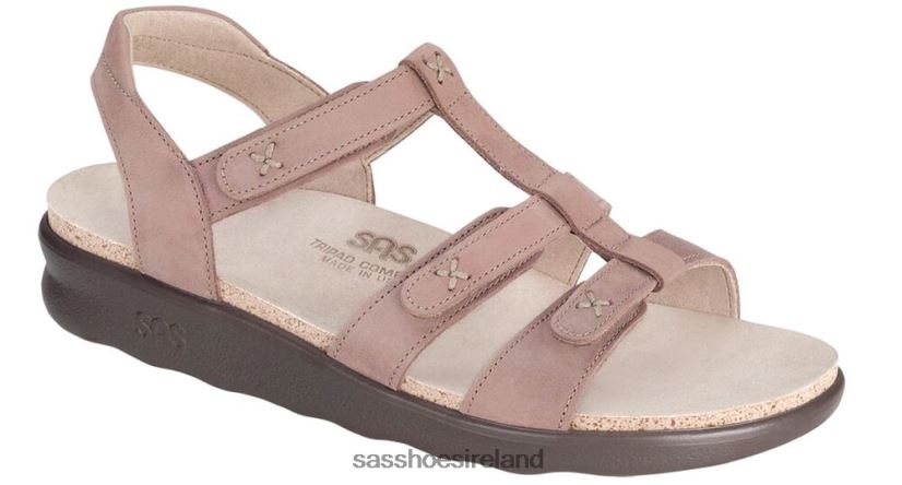 Women SAS Sorrento T-Strap Sandal Versatile X88N24157 Praline